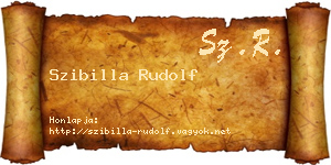 Szibilla Rudolf névjegykártya